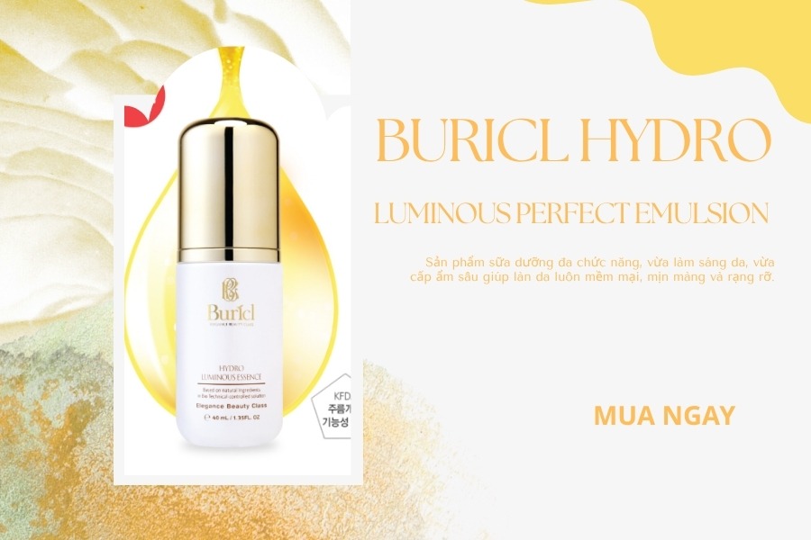 Tinh chất dưỡng trắng da chống lão hóa Buricl Hydro Luminous Perfect Essence 40ml
