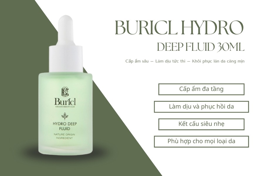 Tinh chất dưỡng ẩm sâu Buricl Hydro Deep Fluid 30ml