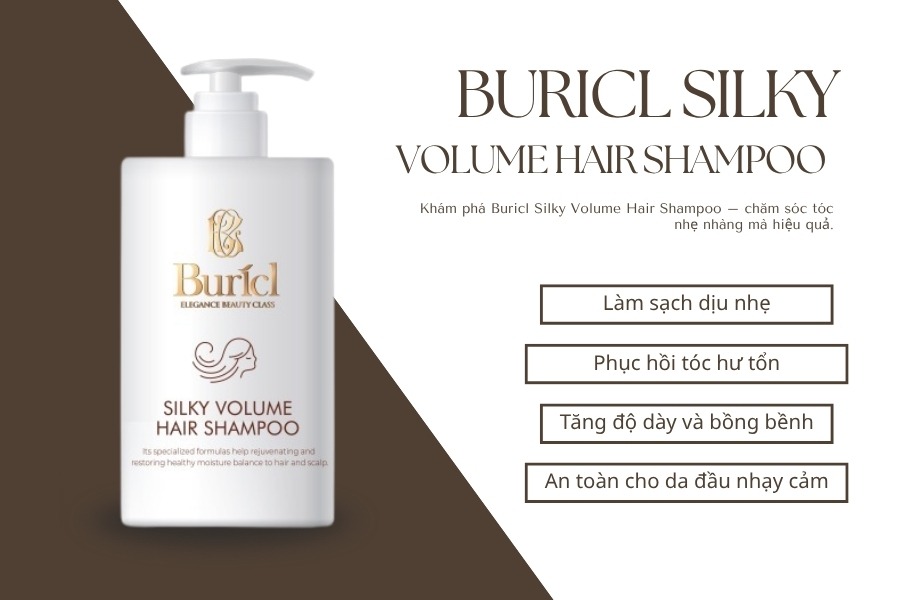 Dầu gội phục hồi tóc Buricl Silky Volume Hair Shampoo 300ml