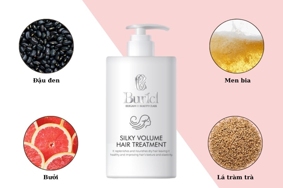 Kem dưỡng phục hồi tóc Buricl Silky Volume Hair Treatment 300ml