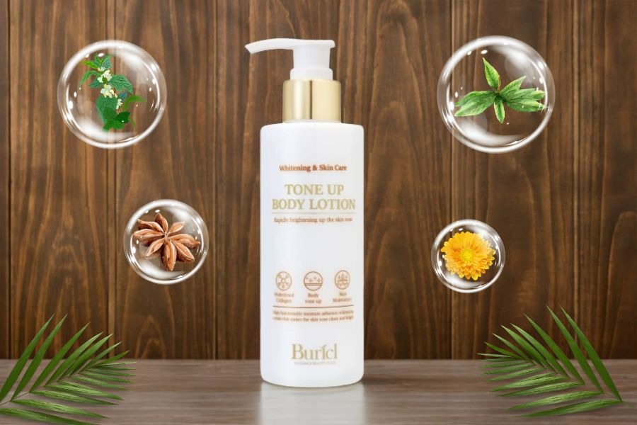Kem dưỡng trắng nâng tông da toàn thân Buricl Tone Up Body Lotion 210ml