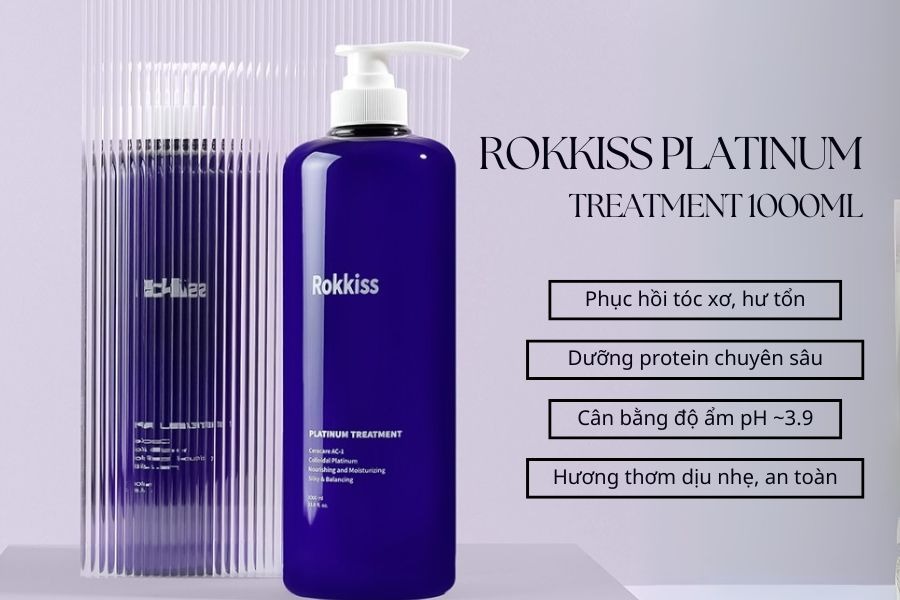 Dầu xã dưỡng tóc Rokkiss Platinum Treatment 1000ml