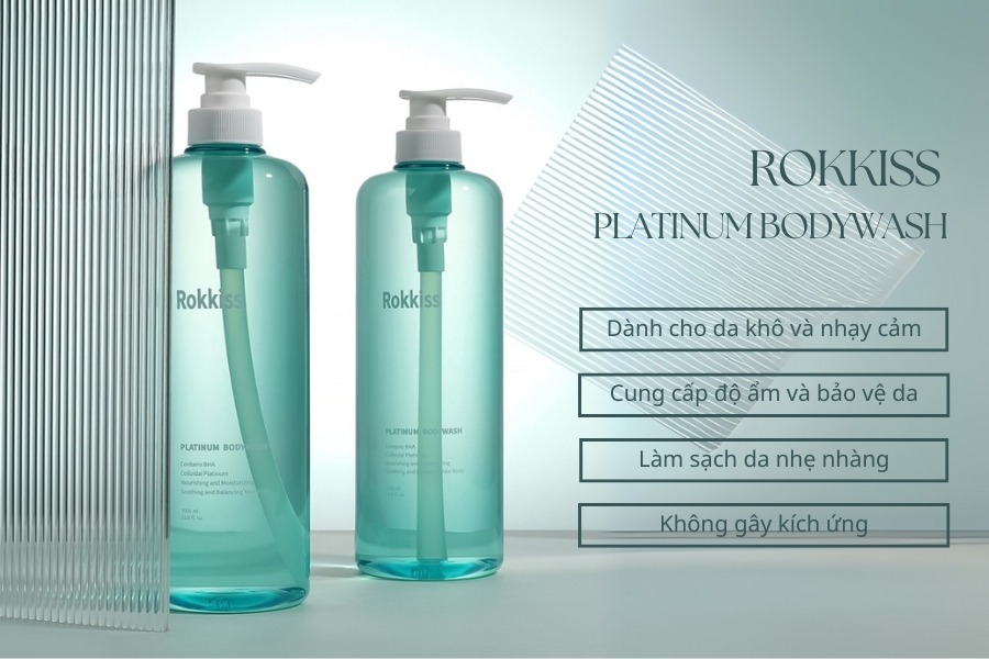 Sữa tắm dưỡng da Rokkiss Platinum Boby Wash 1000ml