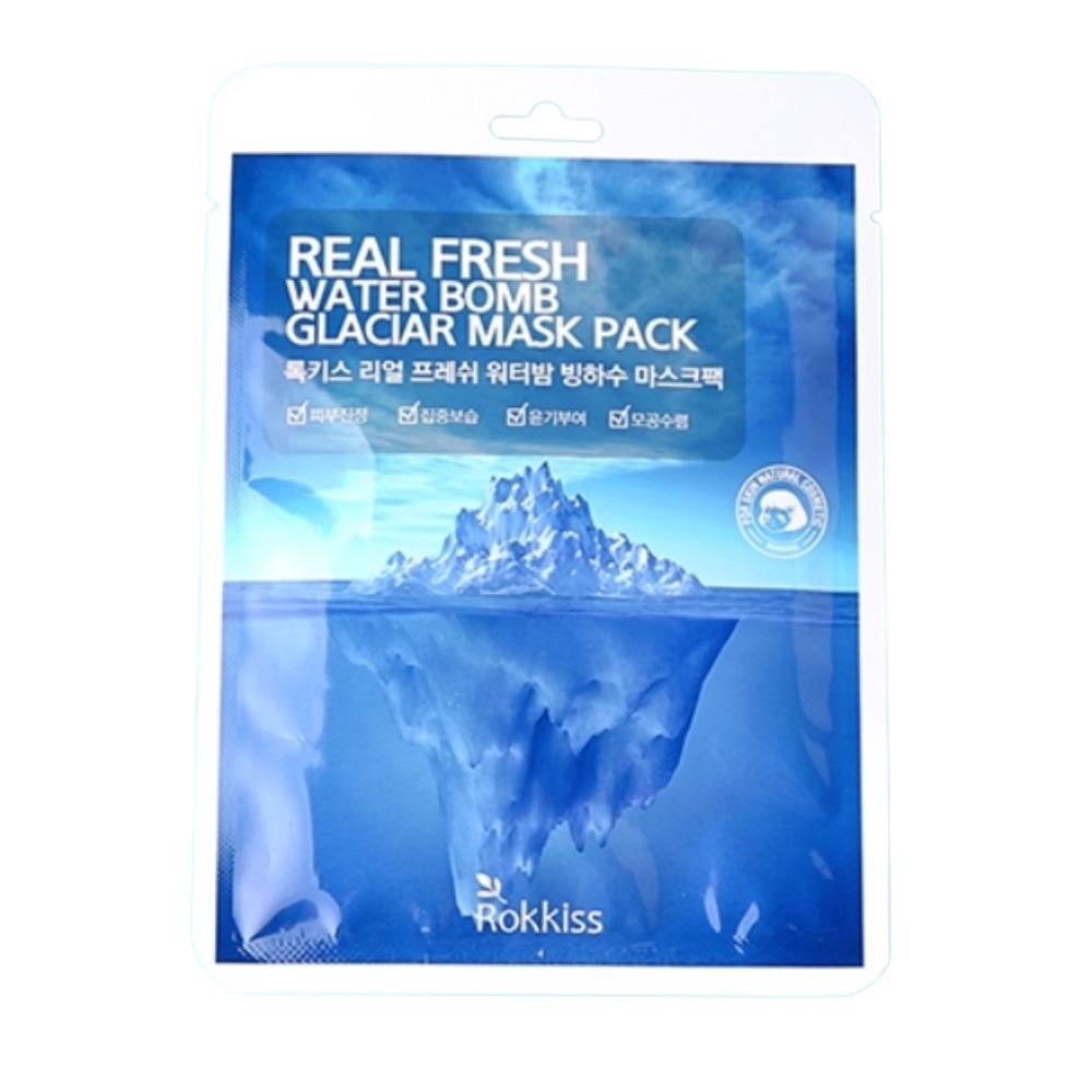 Mặt nạ đường ẩm Rokkiss Real Fresh Water Bomb Glaciar Mask Pack 223g
