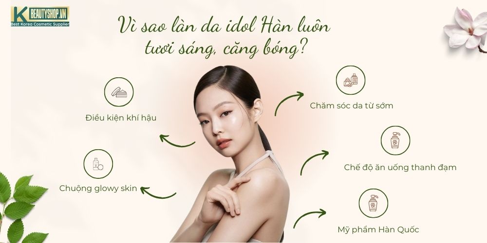 Vì sao làn da của idol Hàn Quốc luôn tươi sáng và căng bóng