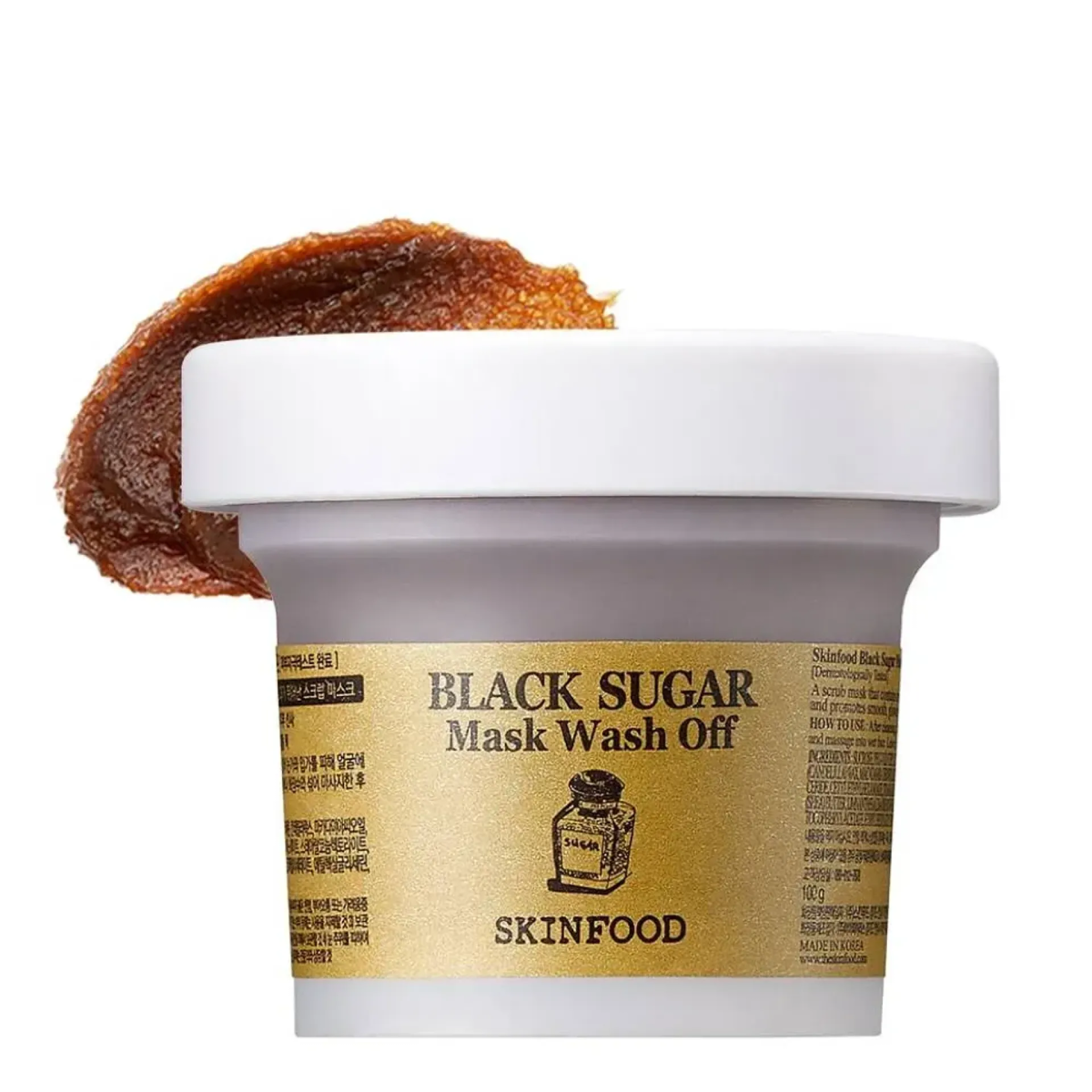 Mặt nạ dưỡng da tẩy da chết đường đen Skinfood Black Sugar Mask Wash Off 120g 1