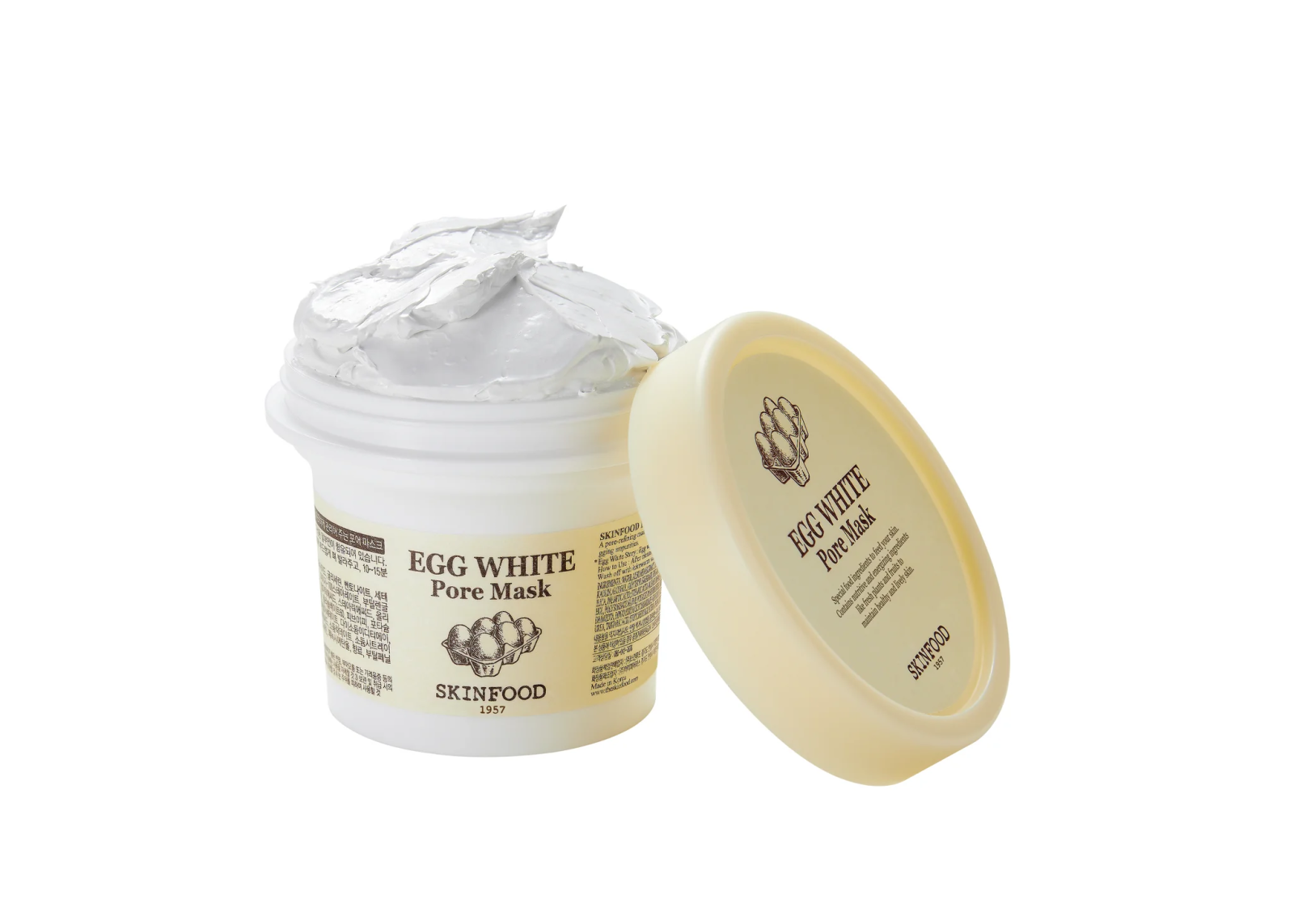 Mặt nạ dưỡng trắng da chiết xuất lòng trắng trứng Skinfood Egg White Pore Mask 120g 1