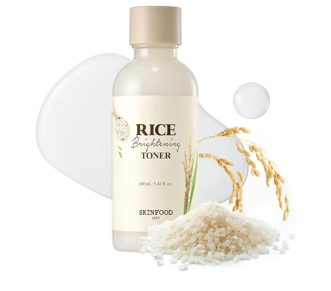 Nước hoa hồng dưỡng ẩm làm sáng da chiết xuất gạo Skinfood Rice Brightening Toner 160ml 1