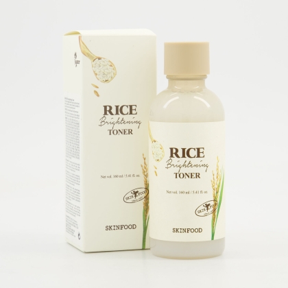 Nước hoa hồng dưỡng ẩm làm sáng da chiết xuất gạo Skinfood Rice Brightening Toner 160ml