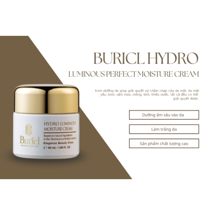 Kem dưỡng trắng da chống lão hóa Buricl Hydro Luminous Perfect Moisture Cream 50ml