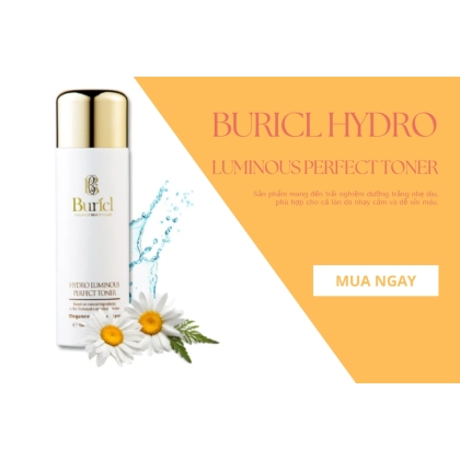 Nước hoa hồng dưỡng trắng da Buricl Hydro Luminous Perfect Toner 120ml