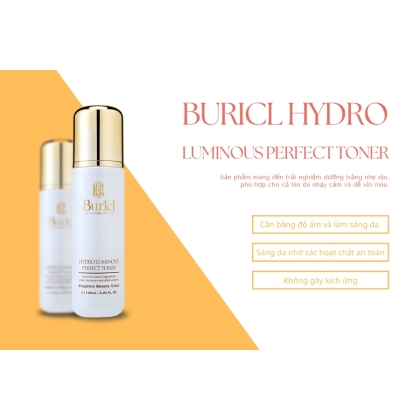 Nước hoa hồng dưỡng trắng da Buricl Hydro Luminous Perfect Toner 120ml