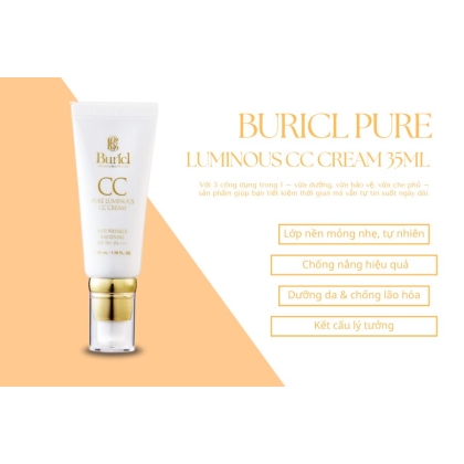 Kem nền 3 trong 1 cao cấp Buricl Pure Luminous CC Cream 35ml