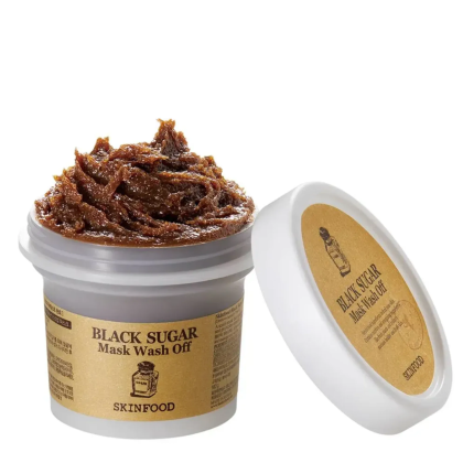 Mặt nạ dưỡng da tẩy da chết đường đen Skinfood Black Sugar Mask Wash Off 120g
