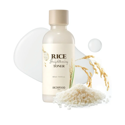 Nước hoa hồng dưỡng ẩm làm sáng da chiết xuất gạo Skinfood Rice Brightening Toner 160ml