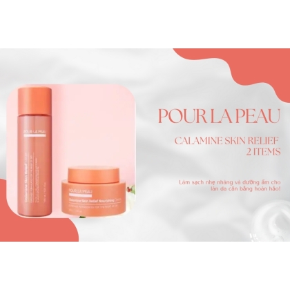 Bộ dưỡng ẩm nuôi dưỡng phục hồi da Pour La Peau Calamine Skin Relief 2 Items