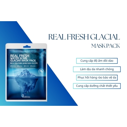 Mặt nạ đường ẩm Rokkiss Real Fresh Water Bomb Glaciar Mask Pack 223g